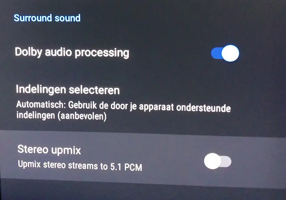 Nvidia Shield TV Settings Audio Settings